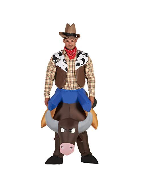 Morphsuits Morph Yee Haw Inflatable Bucking Bronco Rodeo Bull Rider Ride-on Costume for Adults