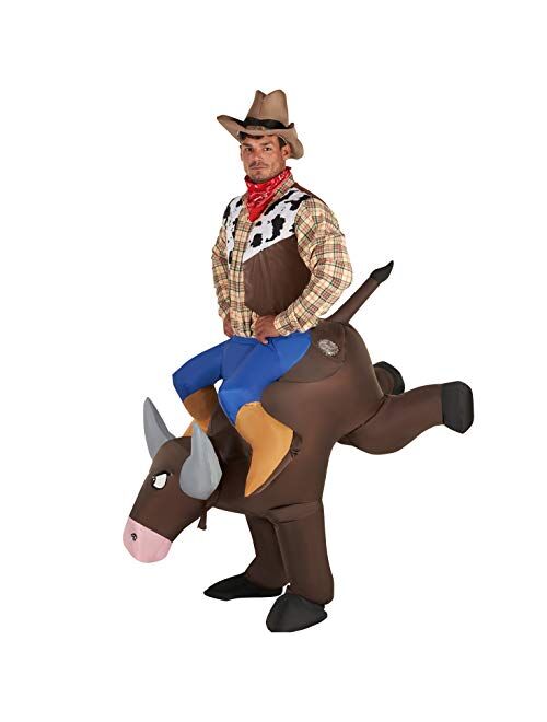 Morphsuits Morph Yee Haw Inflatable Bucking Bronco Rodeo Bull Rider Ride-on Costume for Adults