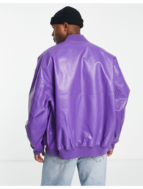 ASOS DESIGN extreme oversized bomber jacket in purple