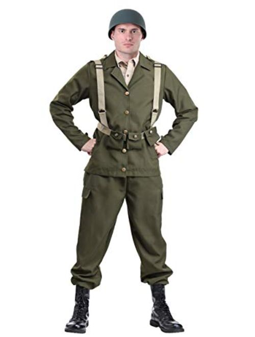 Fun Costumes Deluxe WW2 Soldier Costume for Adults