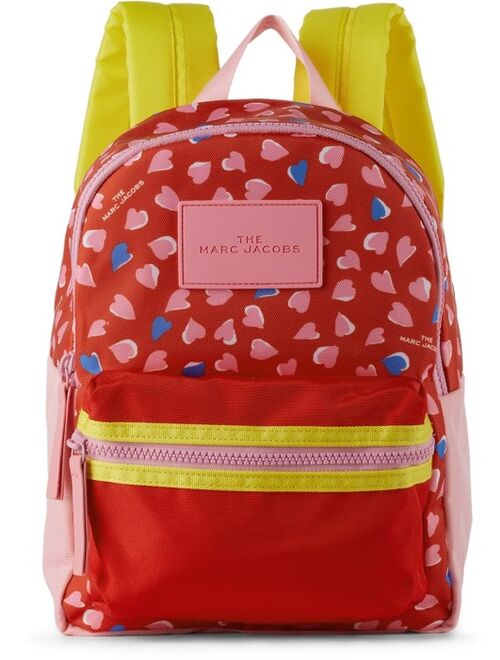 MARC JACOBS Kids Red & Pink Hearts All Over Backpack