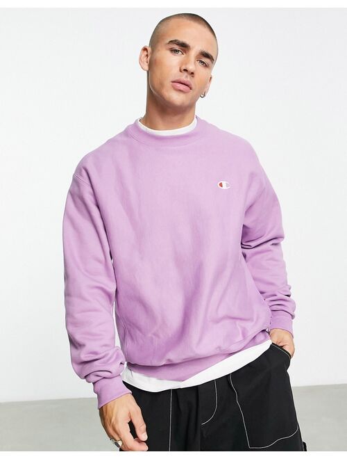 Champion sweatshirt with small logo in lilac