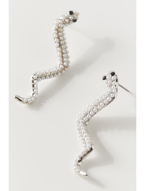 Urban Outfitters Statement Pearl Snake Post Earring