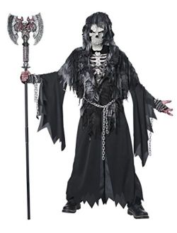 Kids Boys Grim Reaper Skeleton Halloween Costume
