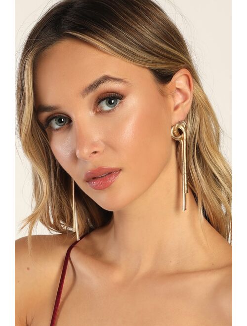 Petit Moments Zach Gold Knotted Snake Chain Earrings