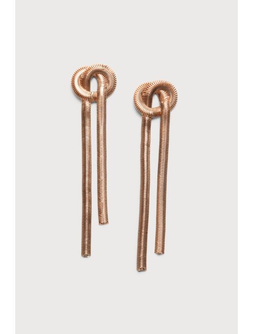 Petit Moments Zach Gold Knotted Snake Chain Earrings