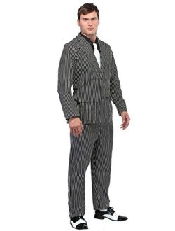 Men's Wide Pin Stripe Gangster Costume Suit 1920s Gangster Costume