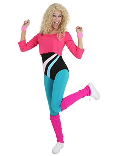 Fun Costumes Women 80's Workout Girl Adult Retro Fashion Women Aerobic Costume