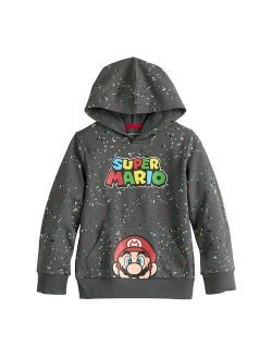 Boys 4-12 Jumping Beans Super Mario Confetti Speckle Graphic Hoodie