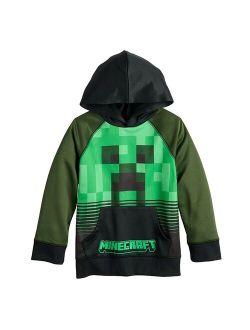 Boys 4-12 Jumping Beans Minecraft Creeper Fleece Active Graphic Hoodie