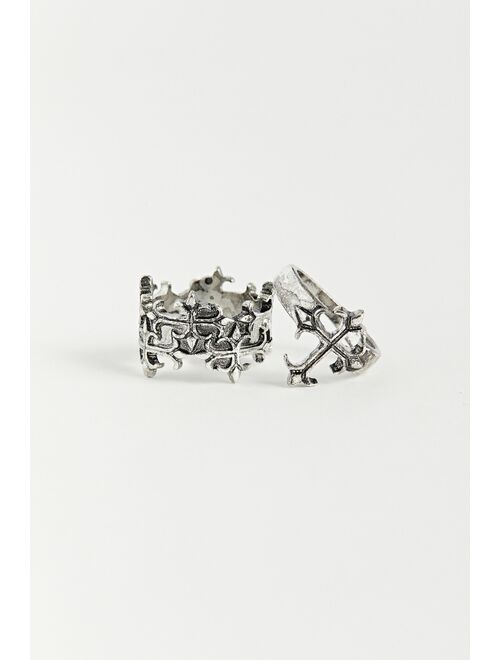 Urban Outfitters Maddox Cross Ring Set