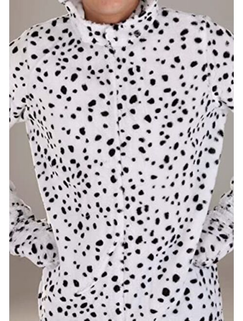 Fun Costumes Adult Dalmatian Costume Black Spotted Dalmatian Dog Jumpsuit