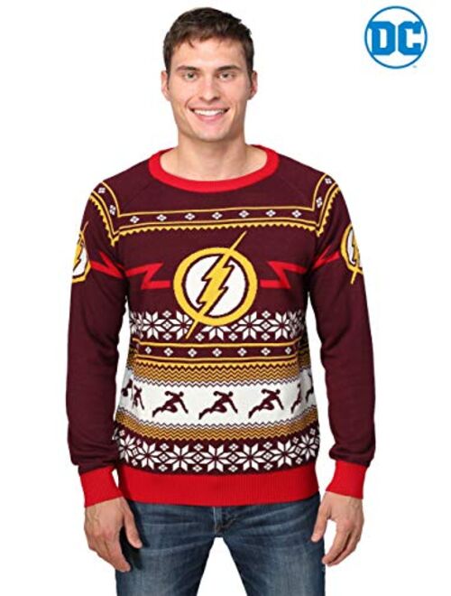 Fun Costumes Flash Logo Mens Ugly Christmas Sweater