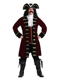 Plus Size Deluxe Captain Hook Costume Men's Pirate Costume