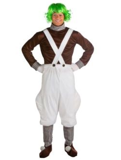 Adult Charlie and The Chocolate Factory Costume Plus Size Oompa Loompa Costume