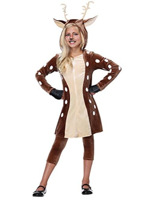 Fun Costumes Girls Fawn Costume Hooded Dress Deer Costume for Girls