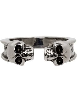 Silver Skull Open Band Ring