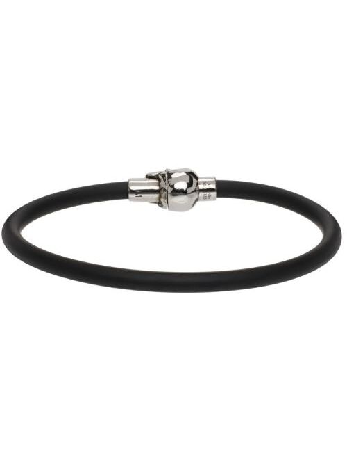 Alexander McQueen Black Cord Skull Bracelet