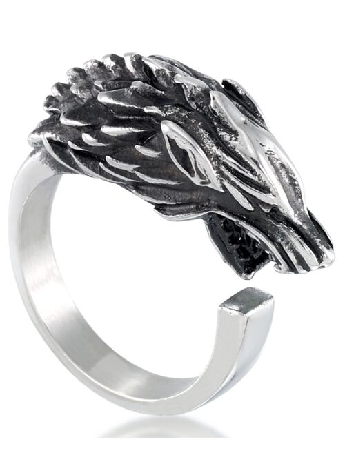 Andrew Charles by Andy Hilfiger Men's Wolf Ring in Stainless Steel