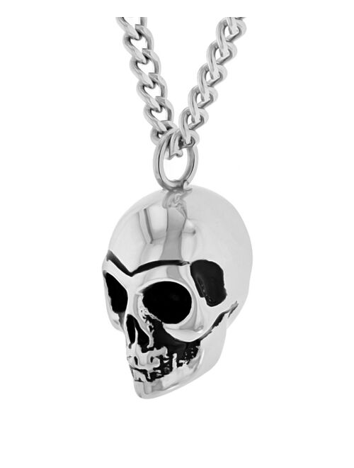 C&C Jewelry Macy's Men's Skull Pendant Necklace in Stainless Steel