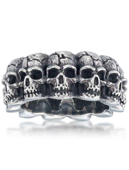 Andrew Charles by Andy Hilfiger Men's Multi Skull Ring in Oxidized Stainless Steel