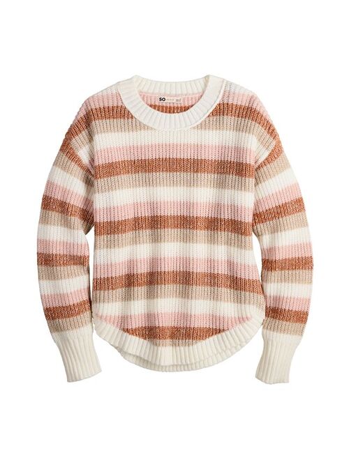 Juniors' SO Cozy Shirttail Hem Sweater