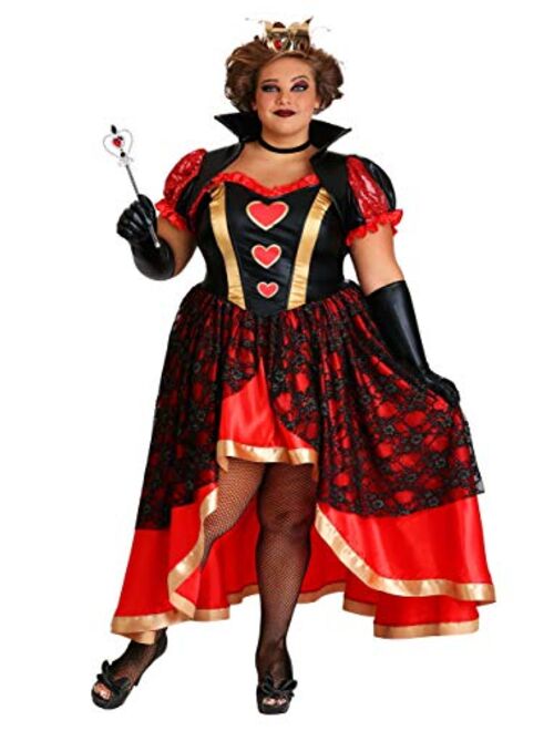 Fun Costumes Women's Plus Size Dark Queen of Hearts Costume