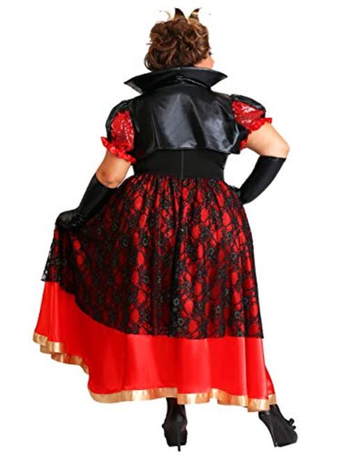 Fun Costumes Women's Plus Size Dark Queen of Hearts Costume