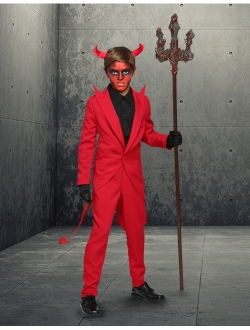 Red Suit Devil Costume for Kids Boy's Devil Costume