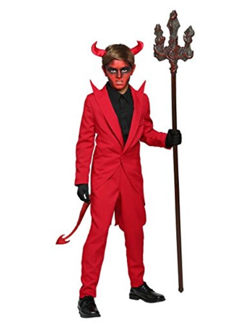 Fun Costumes Red Suit Devil Costume for Kids Boy's Devil Costume