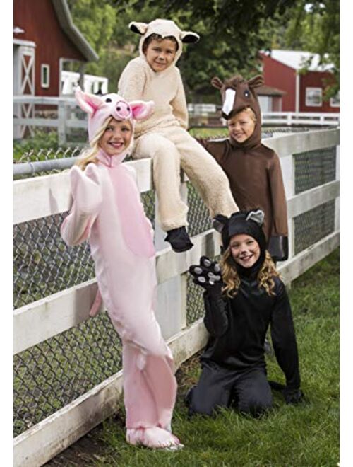 Fun Costumes Horse Costume for Kids Horse Jumpsuit with Plush Headpiece