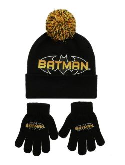 Big Boys Batman Hat and Gloves Set, 2-Piece