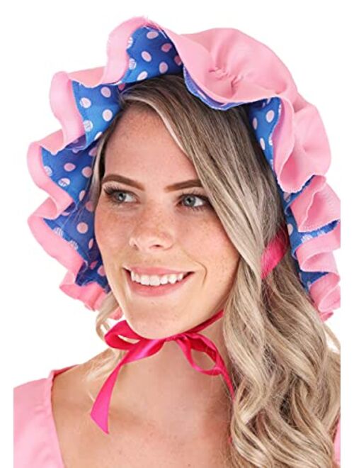 Fun Costumes Little Bo Peep Costume for Women, with Pink and Blue Bonnet, Polka Dot Dress
