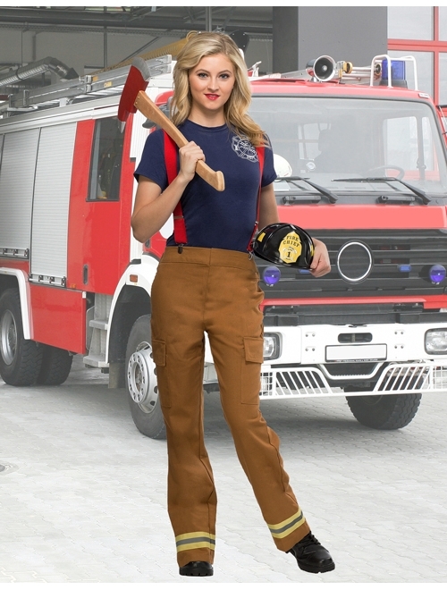 Fun Costumes Women's Fire Captain Costume Firefighter Outfit for Women