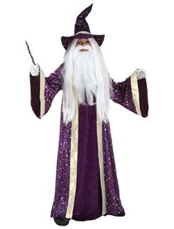 Kids Wizard Costume Purple Wizard Outfit for Boys and Girls