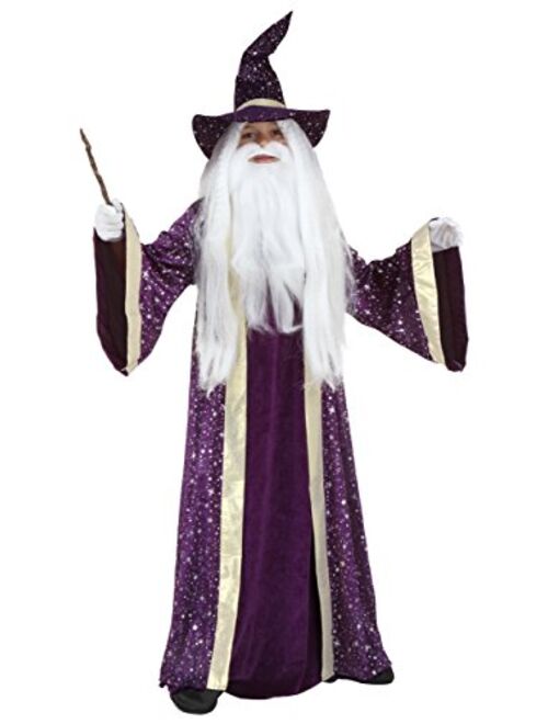 Fun Costumes Kids Wizard Costume Purple Wizard Outfit for Boys and Girls