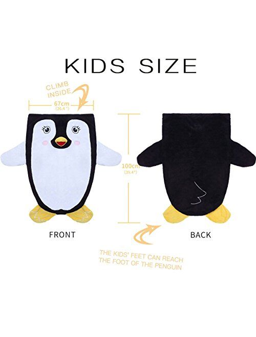 Sinogem Ladybug Blanket for Kids, 2-in-1 Soft Plush Fleece Blanket Sleeping Bag Pocket Style Animal Plush Toy with 3D Animal Pattern for Sofa Bed Travel Sleepovers Outdoo