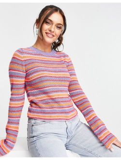 sweater in multi stripe