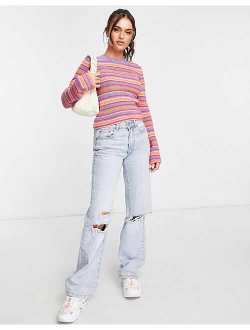 ASOS DESIGN sweater in multi stripe