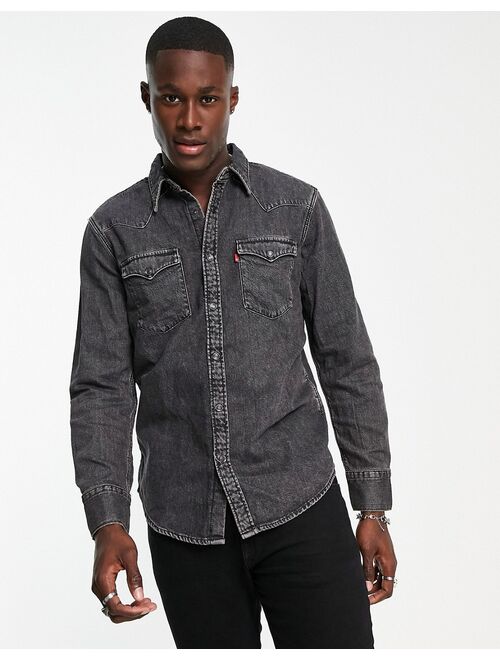 Levi's barstow western shirt in black wash