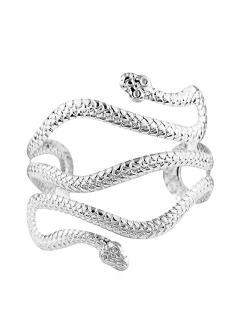 Lakiyoyo Bendable Snake Bracelet for Women Adjustable Punk Snake Choker - Flexible Multi-Purpose Medusa Necklace Hollween Jewelry