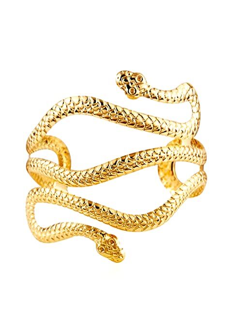 Lakiyoyo Bendable Snake Bracelet for Women Adjustable Punk Snake Choker - Flexible Multi-Purpose Medusa Necklace Hollween Jewelry