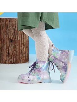 Tobfis Kids Girls Glitter Waterproof Side Zipper Combat Boots (Toddler/Little Kid/Big Kid)