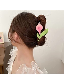 NP Tulip hair clips Fashion Metal Claw Hair Hair Styling Accessories flower hair clip for Women and Girls (multi-headed tulip + morning glory)