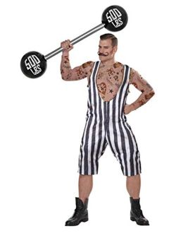 Mens Vintage Circus Strongman Adult Halloween Costume