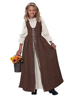 Renaissance Faire Dress Child Costume (Brown)