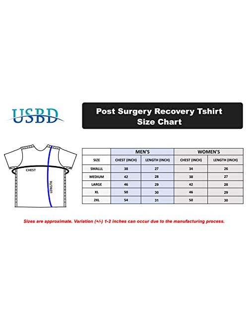 Usbd Post Surgery Shoulder Recovery Tshirt Snap Open Tearaway Shirt Right & Left arm Open Chemo Port Access Shirt
