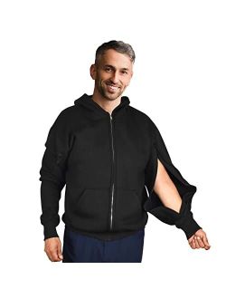 Inspired Comforts Dialysis Port Access Pullover Hoodie with Two Way Arm Zips