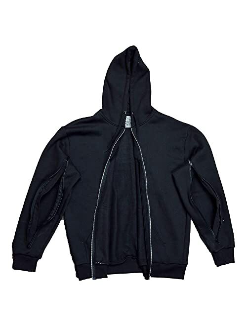 Inspired Comforts Dialysis Port Access Pullover Hoodie with Two Way Arm Zips