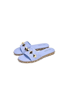 Jest Sandals Slides for Women, Studded Womens Mules Slip On Shoes